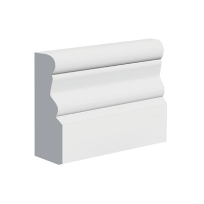 National Skirting Georgian Iii Mdf Architrave / Skirting Board70mm X 18mm X 3040mmPrimed from B&Q