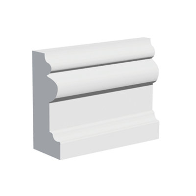 National Skirting Victorian Ii Mdf Architrave / Skirting Board95mm X 18mm X 4200mmPrimed from B&Q