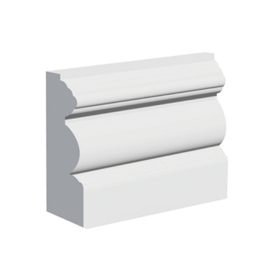 National Skirting Victorian Iii Mdf Architrave / Skirting Board70mm X 25mm X 3040mmPrimed from B&Q