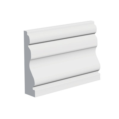 National Skirting Kensington Mdf Architrave / Skirting Board95mm X 18mm X 3040mmPrimed from B&Q