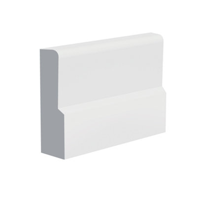 National Skirting High Inset Mdf Architrave / Skirting Board95mm X 25mm X 4200mmPrimed from B&Q