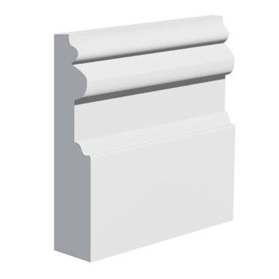 National Skirting Victorian Ii Mdf Skirting Board195mm X 25mm X 4200mmPrimed from B&Q