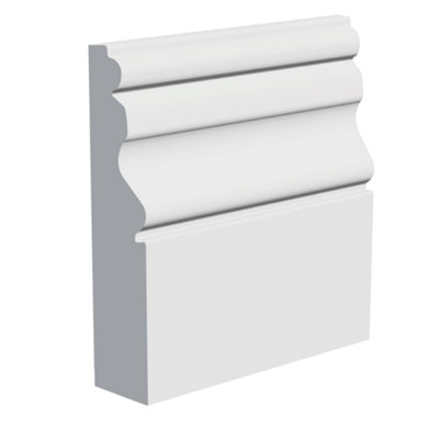 National Skirting Kensington Mdf Skirting Board195mm X 25mm X 4200mmPrimed from B&Q