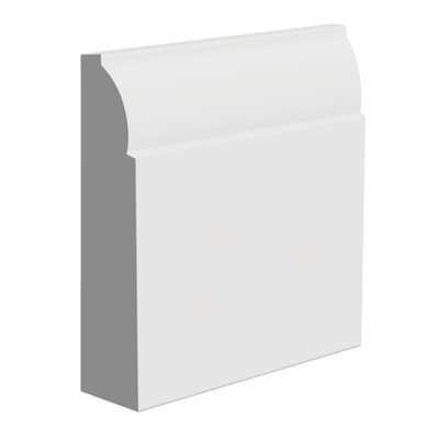 National Skirting Ovolo Ii Mdf Skirting Board195mm X 25mm X 4200mmPrimed from B&Q