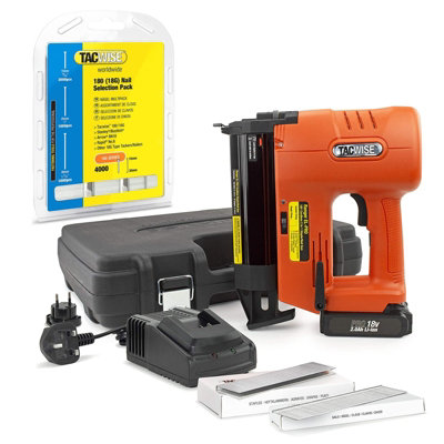 Tacwise 150 El-Pro 18V Cordless Staple Nail Gun Tacker Nailer Stapler + 0205 from B&Q