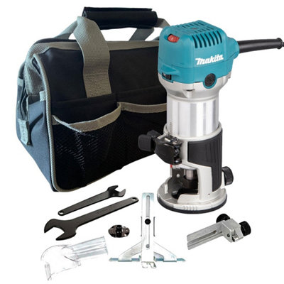 Makita Rt0702Cx4 1/4" Router / Laminate Trimmer With Trimmer Guide 240V + Bag from B&Q