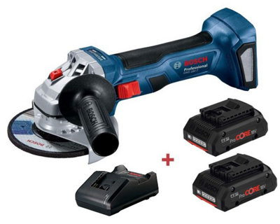 Bosch Gwx 18V-7 18V 115mm Brushless Angle Grinder X-Lock 2 X 4Ah Procore Bat from B&Q