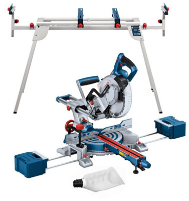 Bosch Gcm18V-216D 18V Biturbo Cordless Double Bevel Mitre Saw 216mm + Leg Stand from B&Q