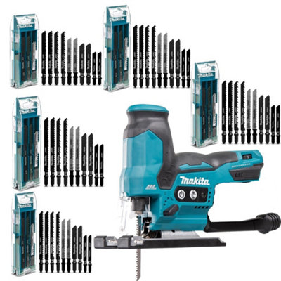 Makita Djv185z 18V Lxt Brushless Barrel Handle Jigsaw + 50 Mixed Blades + Case Light