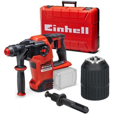Einhell 18V 36V X-Change Cordless Sds Hammer Drill + Keyless Chuck + Adapter from B&Q