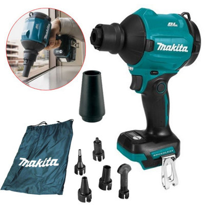 Makita Das180z 18V Brushless Dust Blower Inflator Deflator Lxt + 6 Nozzles Light