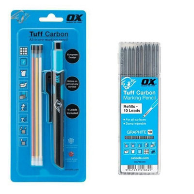 Ox Tools All Purpose Deep Hole Tuff Carbon Pencil 13 Graphite Lead Refill Inc