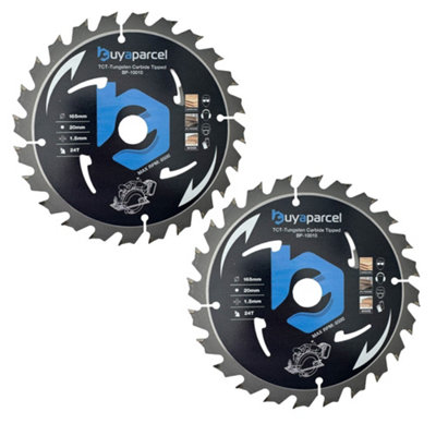 Buyaparcel X2 Bap Trade Pro Circular Saw Blade 165mm X 20 24 Teeth Carbide Tipped Long Life from B&Q