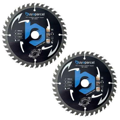 Buyaparcel X2 Bap Trade Pro Circular Saw Blade 165mm X 20 40 Teeth Carbide TippedLong Life from B&Q