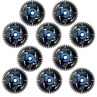 Buyaparcel X10 Bap Trade Pro Circular Saw Blade 165mm X 20 40 Teeth Carbide Tipped Long Life from B&Q