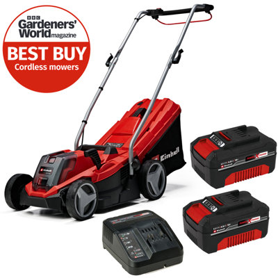 Einhell Cordless 18V Lawnmower 33Cm Cut Brushles Power X Change + 2X 4Ah Battery from B&Q