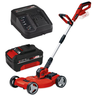 Einhell 18V Cordless 3 In 1 Mower & Strimmer Deck 28Cm Ge-Ct 18/28 + 4Ah Kit from B&Q