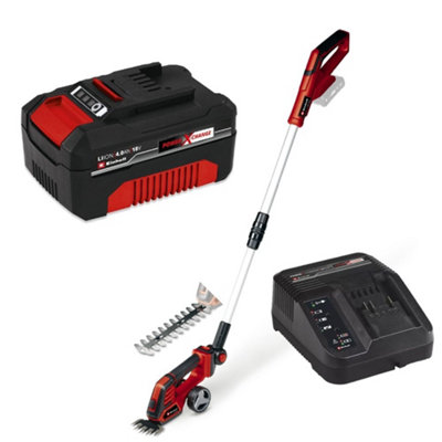 Einhell 18V Cordless Grass Shear Pruner Hedge Cutter Ge-Cg + 4Ah Charging Kit from B&Q