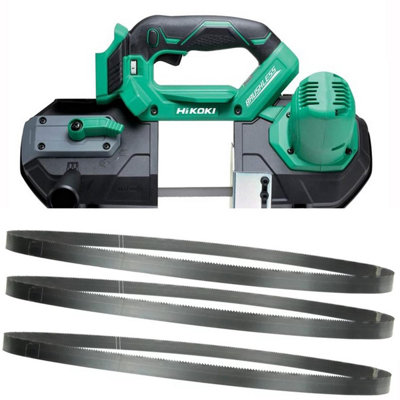 Hikoki Cb18Dblj4Z Brushless Band Saw 18V Cordless Bandsaw + X3 18Tpi Blades Bare