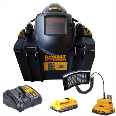 Dewalt 18V Powered Air Purifying Respirator & Welding Lens P3 Filter X2 2Ah Kit from B&Q