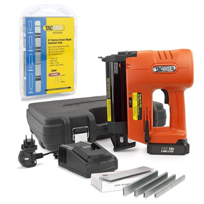 Tacwise Ranger 150 El-Pro 18V Cordless Staple Nail Gun Nailer Stapler + 0204