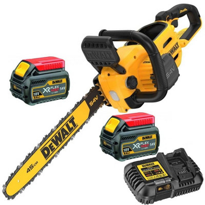 Dewalt Dcmcs574T2 Flexvolt Cordless Brushless Chainsaw 45Cm Bar 54V 2X 6.0Ah from B&Q