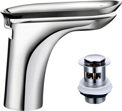 Mira Showers Fluency Monobloc Basin Tap Chrome Bathroom + Waste 2.1828.001 from B&Q