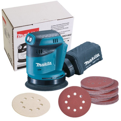 B&Q -  Dbo180Z 18V Lxt Lithium Ion Random Orbital Sander 125mm Body + 51 Sheets