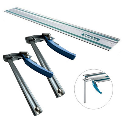  Aluminum Plunge Saw Guide Rail 1.5M 1500mm Dsp600 + Quick Release Clamps