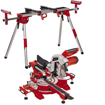 Einhell Tc-Sm 216 Sliding Crosscut Mitre Saw 216mm Corded Laser Line + Leg Stand from B&Q
