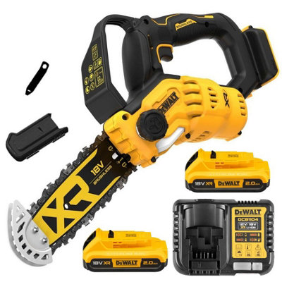Dewalt Dcmps520D2 18V 20Cm Cordless Brushless Pruning Saw 1 Handed Chainsaw from B&Q