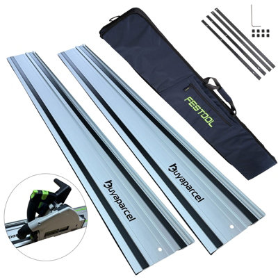 Buyaparcel Bap 1.5M Aluminum Plunge Saw Guide Rail 1.5M 1500mm 59" + Makita Carry Bag from B&Q