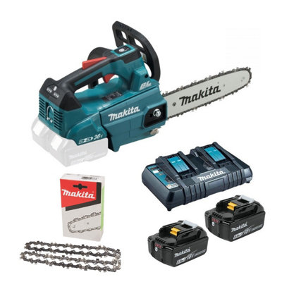 Makita Duc256pg2 Twin 18V 36V Lxt Li-Ion Brushless Chainsaw 25Cm 2X6ah + Chain