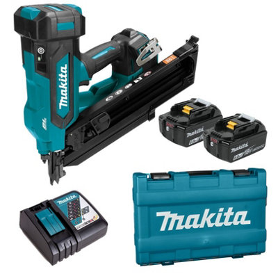 Makita Dbn900zk 18V Lxt Brushless 90Mm Gasless Framing Nailer + Case + 2X 6.0Ah