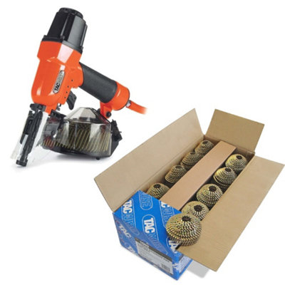 Tacwise Mini Nailer 50mm Lightweight + 14,400 2.1 X 32mm Galvanised Coil Nails from B&Q