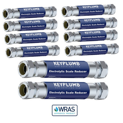 10X Keyplumb Inline Electrolytic Scale Reducer Inhibitor 15mm Compression Wras from B&Q