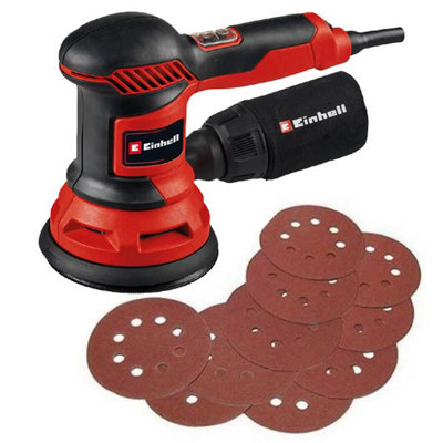 Einhell Tc-Rs 425 E 125mm Orbital Sander Rotary Corded Electric 425W + 13 Sheets from B&Q