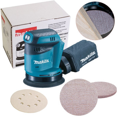 B&Q -  Dbo180Z 18V Lxt Lithium Ion Random Orbital Sander 125mm Body + 5 Mesh