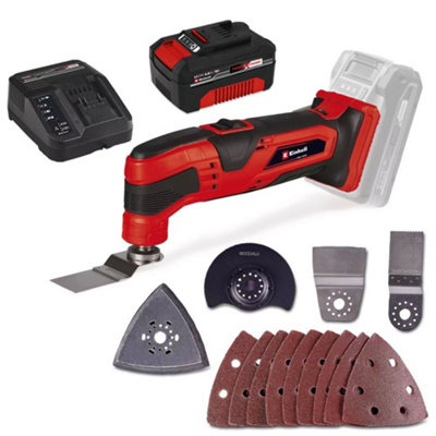 Einhell 18V Cordless Multi Tool Tc-Mg 18 Li-Solo Power X-Change + 4Ah Battery from B&Q