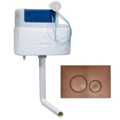 Roper Rhodes Torrent Concealed Dual Flush Btw + Tr9044 Plate Bronze Finish from B&Q