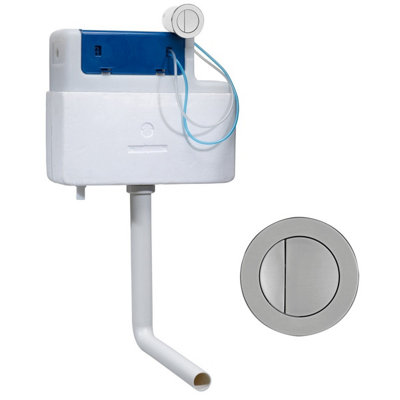 Roper Rhodes Torrent Concealed Dual Flush Btw + Tr9054 Round Nickel Finish from B&Q