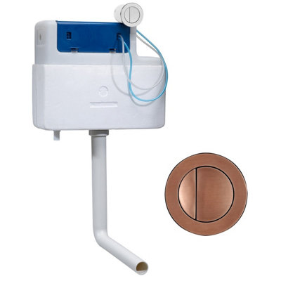 Roper Rhodes Torrent Concealed Dual Flush Btw + Tr9050 Round Bronze Finish from B&Q