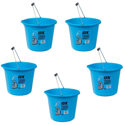 B&Q -  X5 Ox Pro Tough 15L Blue Bucket Uks Toughest Bucket Will Not Split P112315