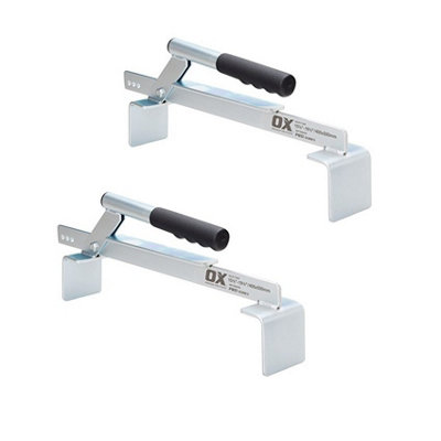 Ox Tools X2 Pro Adjustable Brick Carriers 12 Brick Capacity Soft Grip Ox-P171250 from B&Q