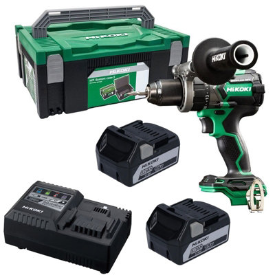 Hikoki 18V 36V Brushless Combi Drill Cordless Multi Volt Rfc 140Nm X2 5Ah + Case from B&Q