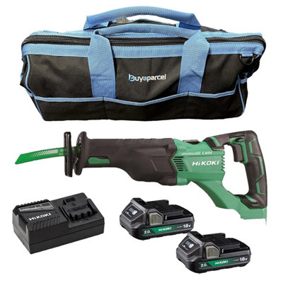 Hikoki Cr18Dblj4Z Brushless Recip Saw + X2 2Ah Battery + Charger + 21" Bag from B&Q