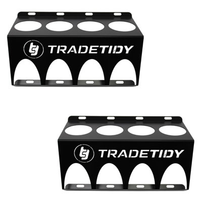 Tradetidy Tt-Scb X2 Spray Can Holder Van Organiser StorageBlack from B&Q