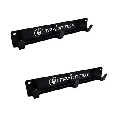 Tradetidy Tt-Chb X2 Coat Hooks Van Organiser Jacket HangersBlack from B&Q