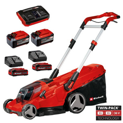 Einhell Cordless 18/36V Lawnmower 42Cm Rasarro 36/42 Pxc X2 5.2Ah + X2 4Ah Kit from B&Q