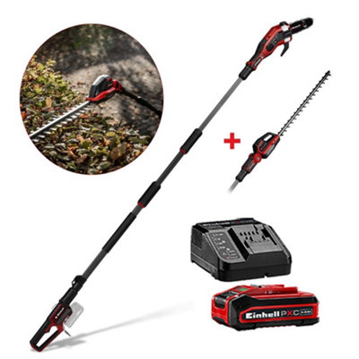 Einhell Professional 18V Cordless Hedge Trimmer + Pole Pruner Gp-Hc + 4Ah Kit from B&Q